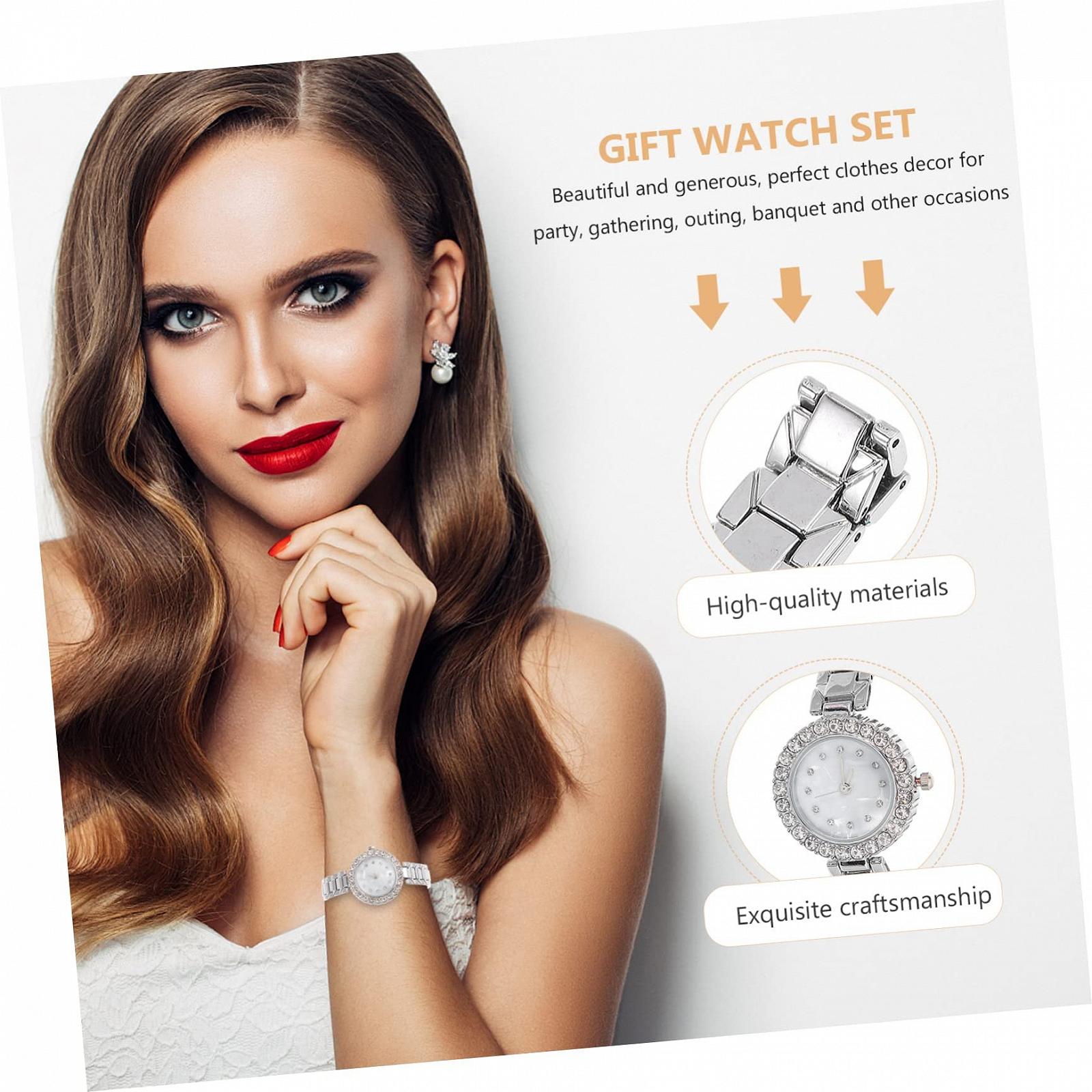 Годинник з браслетом LIFKOME Жіночий годинник з подарунковим набором Сріблястий, фото №5