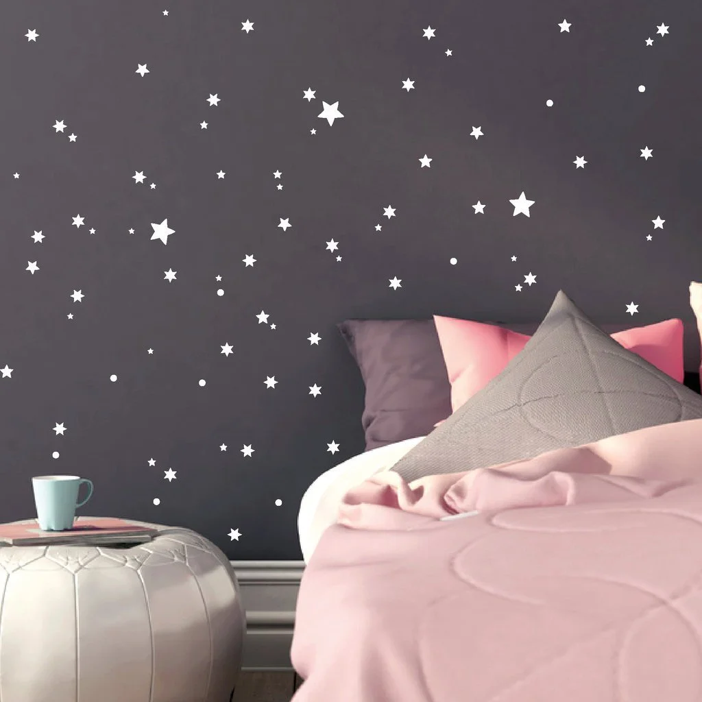 Наклейка на стену Wall Tattoo Loft Little Stars Набор из 53 шт. Белый, фото №1