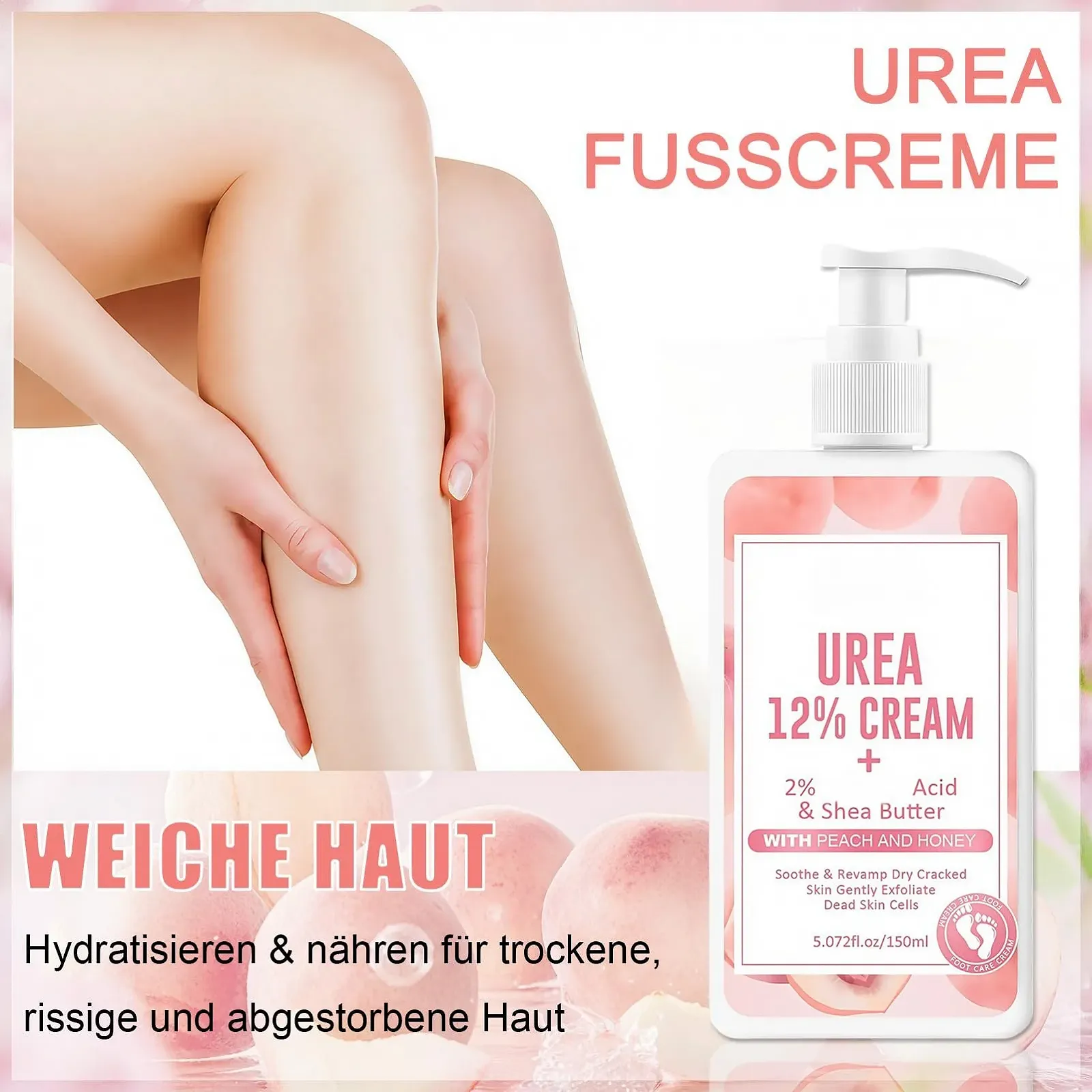 Крем для ног Juicy Peach с мочевиной 12%, фото №5 Крем для ног Juicy Peach с мочевиной 12%, фото №5