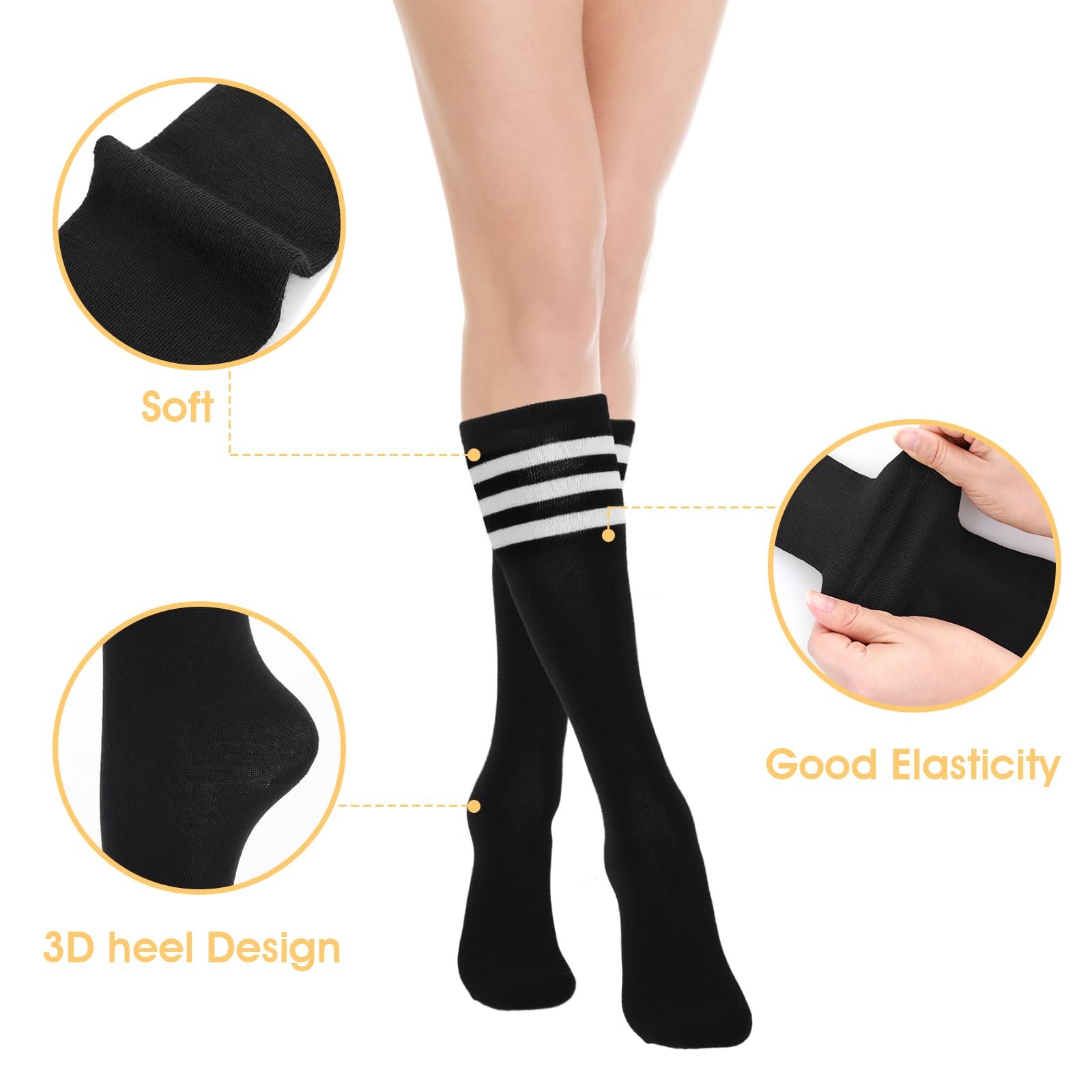 Шкарпетки Труба Sibba 2 пари Чорно-білі, Універсальний розмір, фото №3