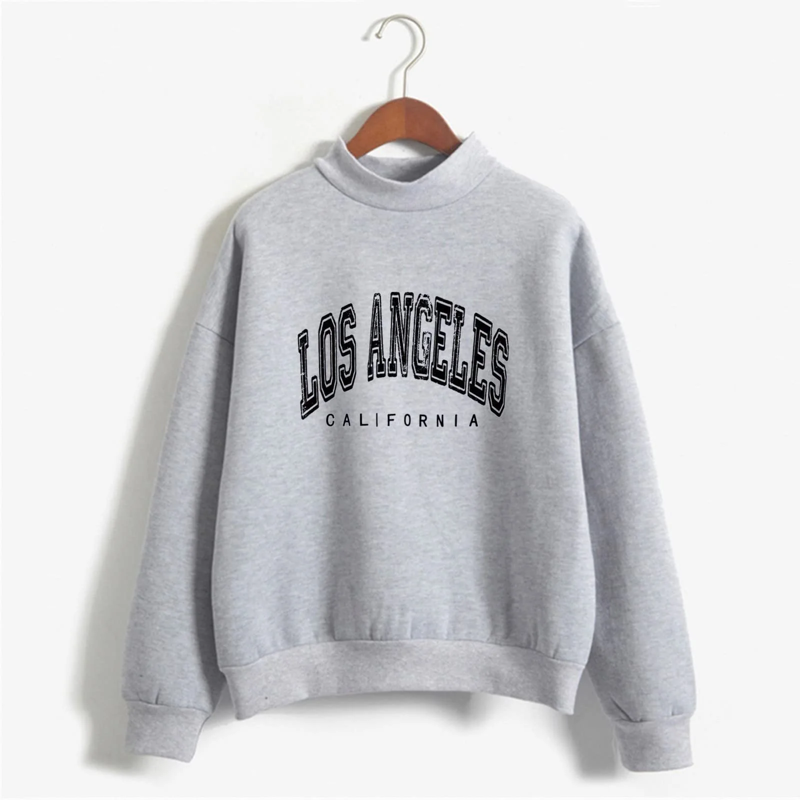 Жіночий світшот з принтом Los Angeles, Каліфорнія, круглий виріз, фото №4