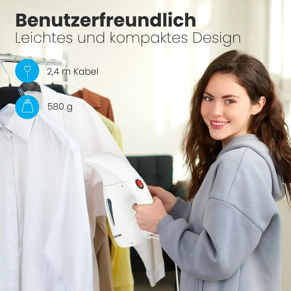 Отпариватель-щетка Auronic 180 мл White, фото №6