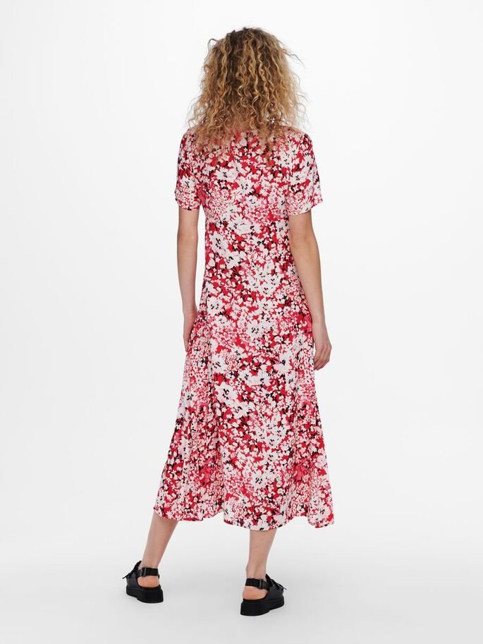 Сукня ONLENOLA S/S MIDI DRESS  WVN 15230958 High Risk Red-CRUISE FLORAL ONLY Червоний S, фото №2