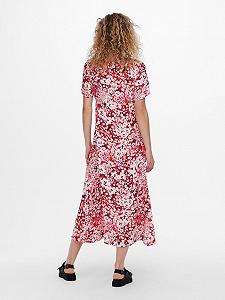 Сукня ONLENOLA S/S MIDI DRESS  WVN 15230958 High Risk Red-CRUISE FLORAL ONLY Червоний S synthetic.ua - Фото 1