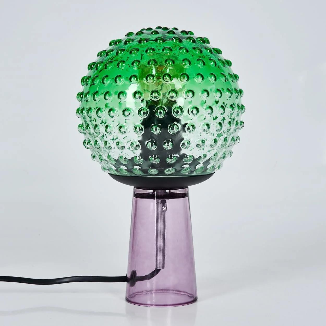 Настільна лампа HOFSTEIN Maiorca скло/метал Ø 16.5 см E27 Зелений/Прозорий/Пурпуровий/Чорний, фото №9