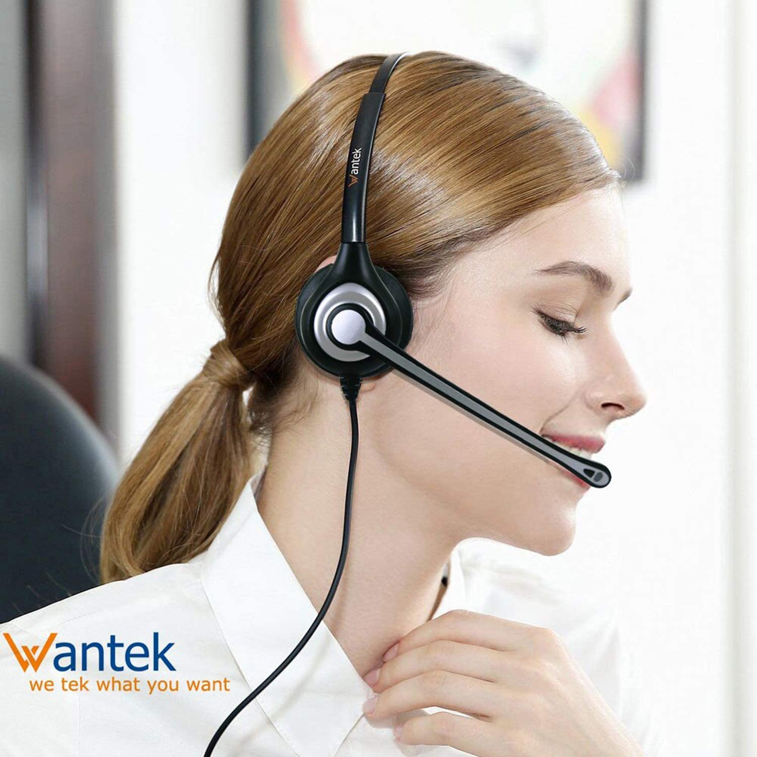 Наушники Wantek 601F с микрофоном 3.5 мм Черные, фото №6