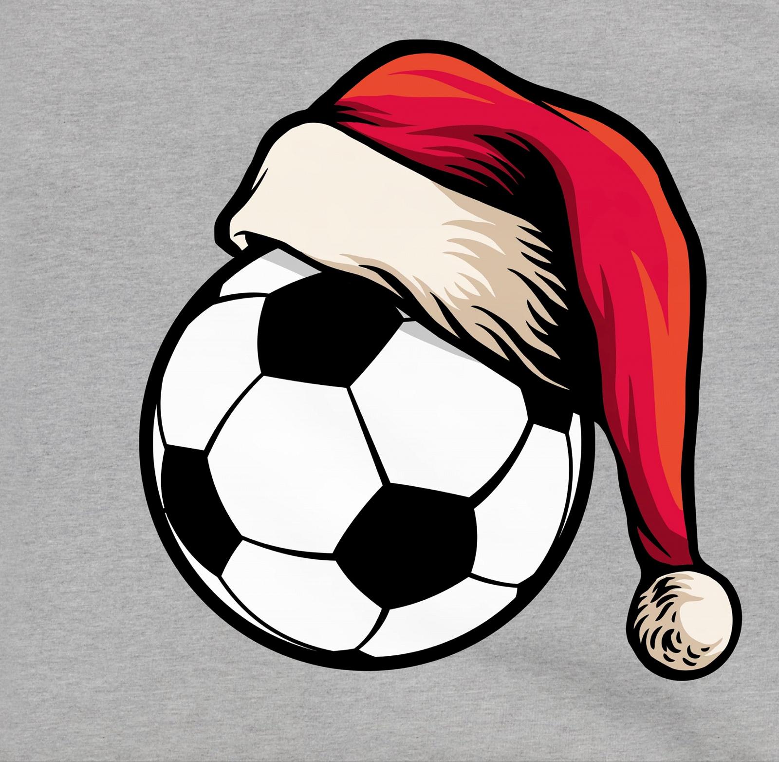 Джемпер Shirtracer Детский для мальчиков и девочек Рождественские подарки Рождество - Футбол с рождественской шапкой, фото №2