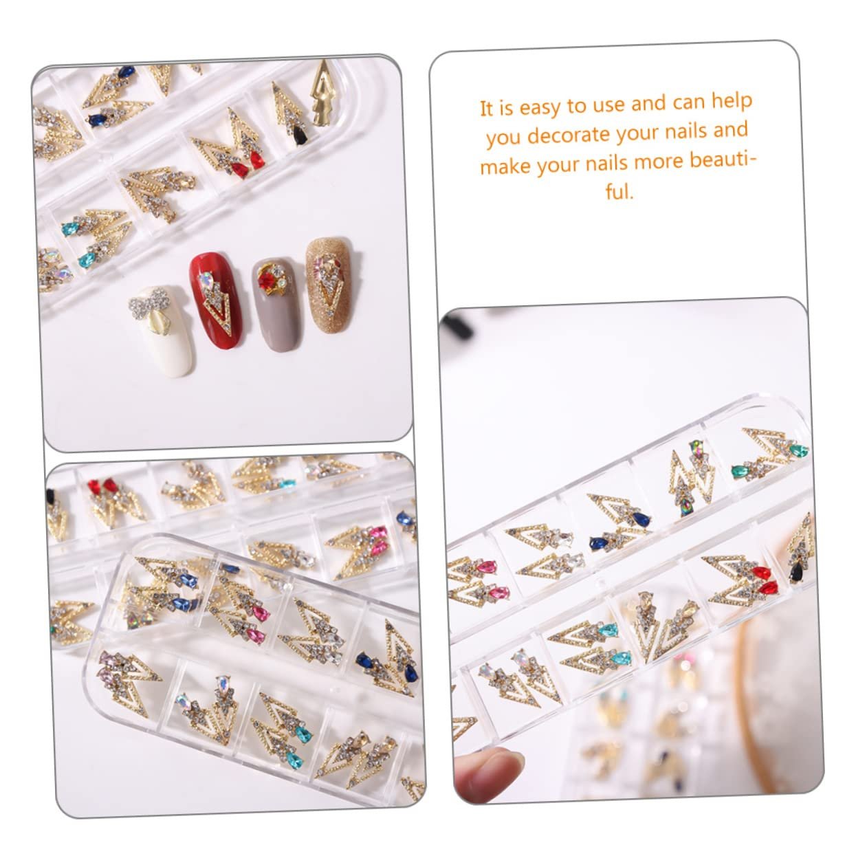 Подвеска для ногтей Стрелы из сплава 12 штук, 24 шт. Маникюрный кулон для ногтей Креативный кулон для ногтей Стразы из сплава, фото №3