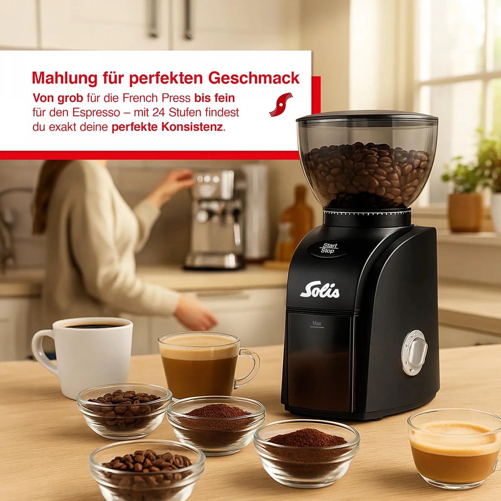 Електрична кавомолка Solis Scala Zero Static 1662, чорна, фото №3 Електрична кавомолка Solis Scala Zero Static 1662, чорна, фото №3