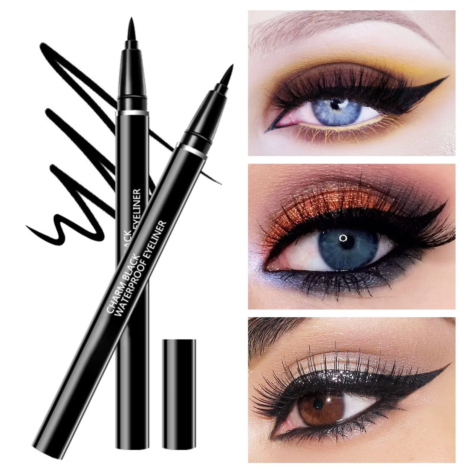 Рідка Підводка для очей Швидковисихаючий Стійкий Інструмент для макіяжу 2 мл Чорний, фото №3