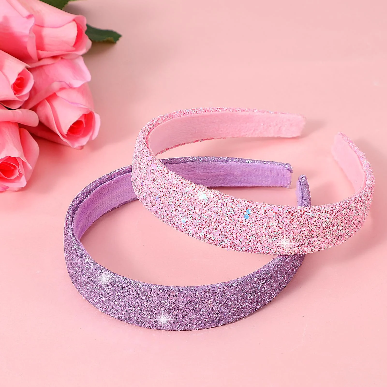 Блискучий широкий обруч для волосся, фото №6