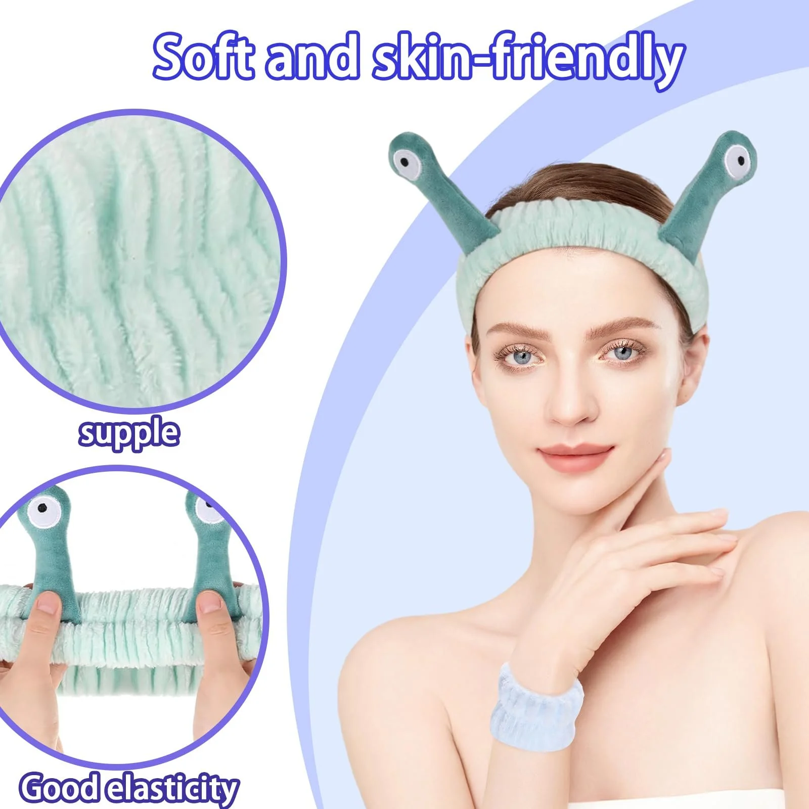 Пов'язка На Голову Набір для вмивання обличчя, фото №3 Пов'язка На Голову Набір для вмивання обличчя, фото №3