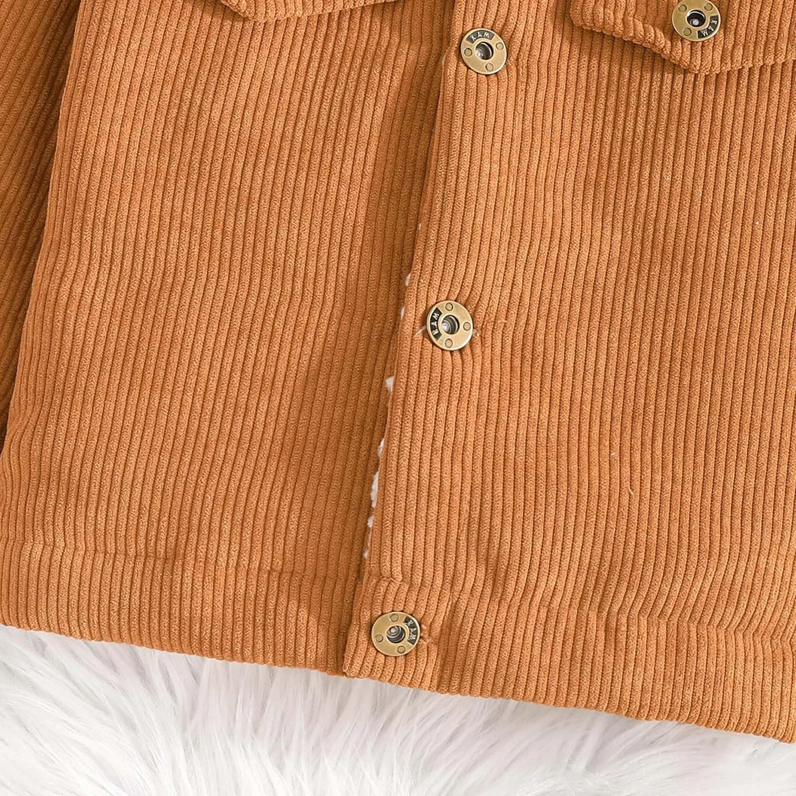 Зимняя куртка Cord с мягкой флисовой подкладкой для мальчиков Утепленное теплое пальто для малышей Детский уютный дизайн для активных дней, фото №5