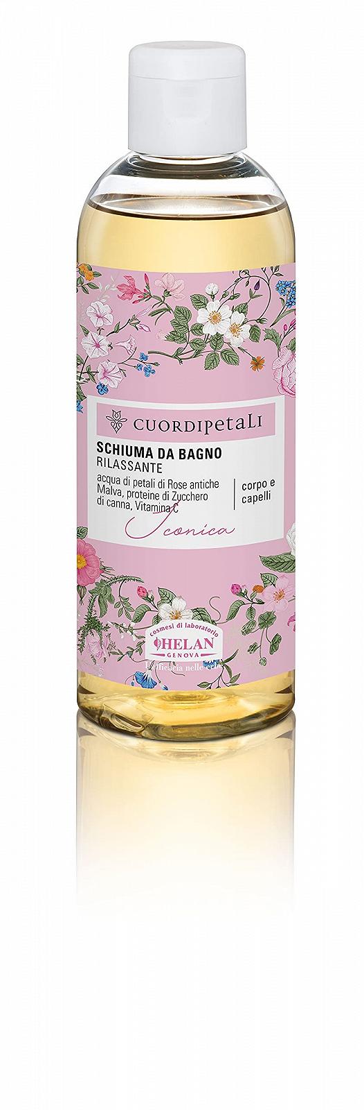 Шампунь и гель для душа Helan Heart of Petals Iconic Натуральный мягкий для тела и волос с ароматом лепестков розы, мальвы и витамином C Расслабляющая пена для ванны 200 мл, фото №2