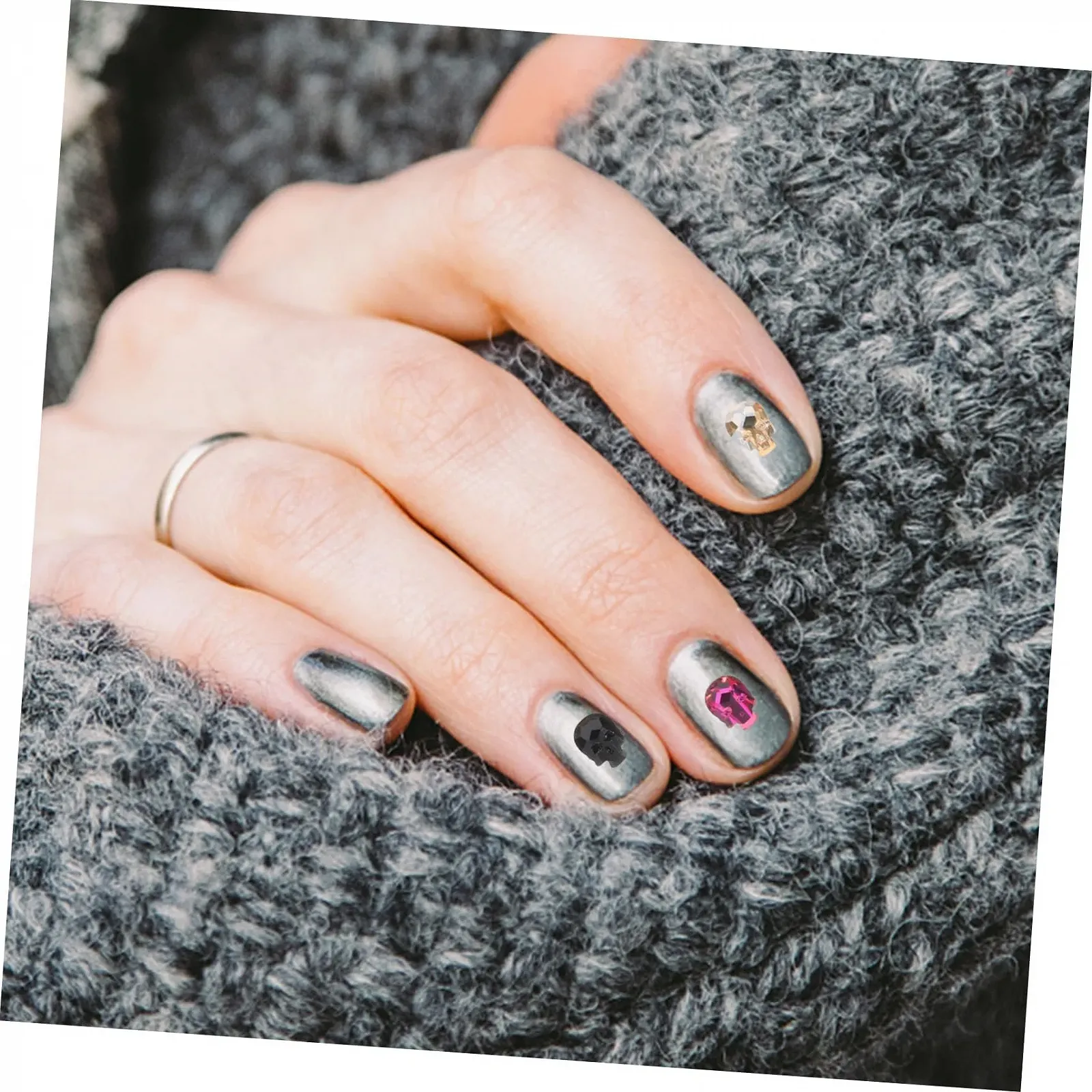 Украшение для ногтей minkissy 30шт сверкающие Хэллоуинские подвески для ногтей, наклейки для ногтей, набор для ногтей, наклейки, блестящий кристалл для ногтей, череп для ногтей, фото №8