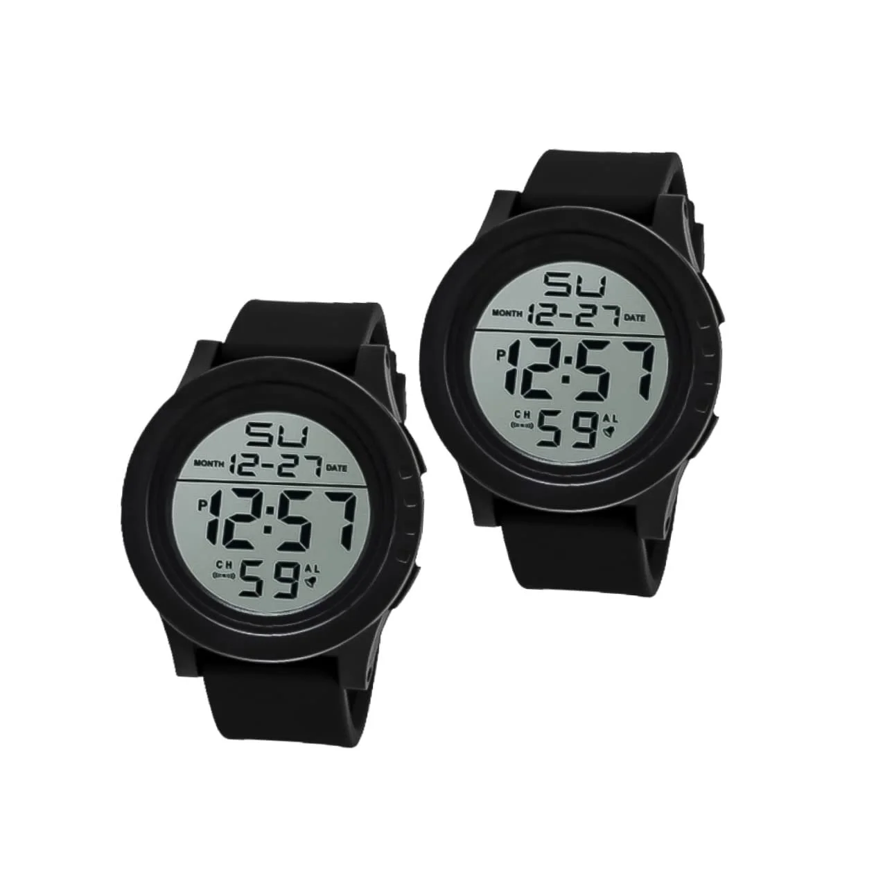 Спортивные часы PartyKindom LED Большие цифровые наручные часы Секундомер Функция обратного отсчета Подходит для спорта и отдыха Черный, фото №1