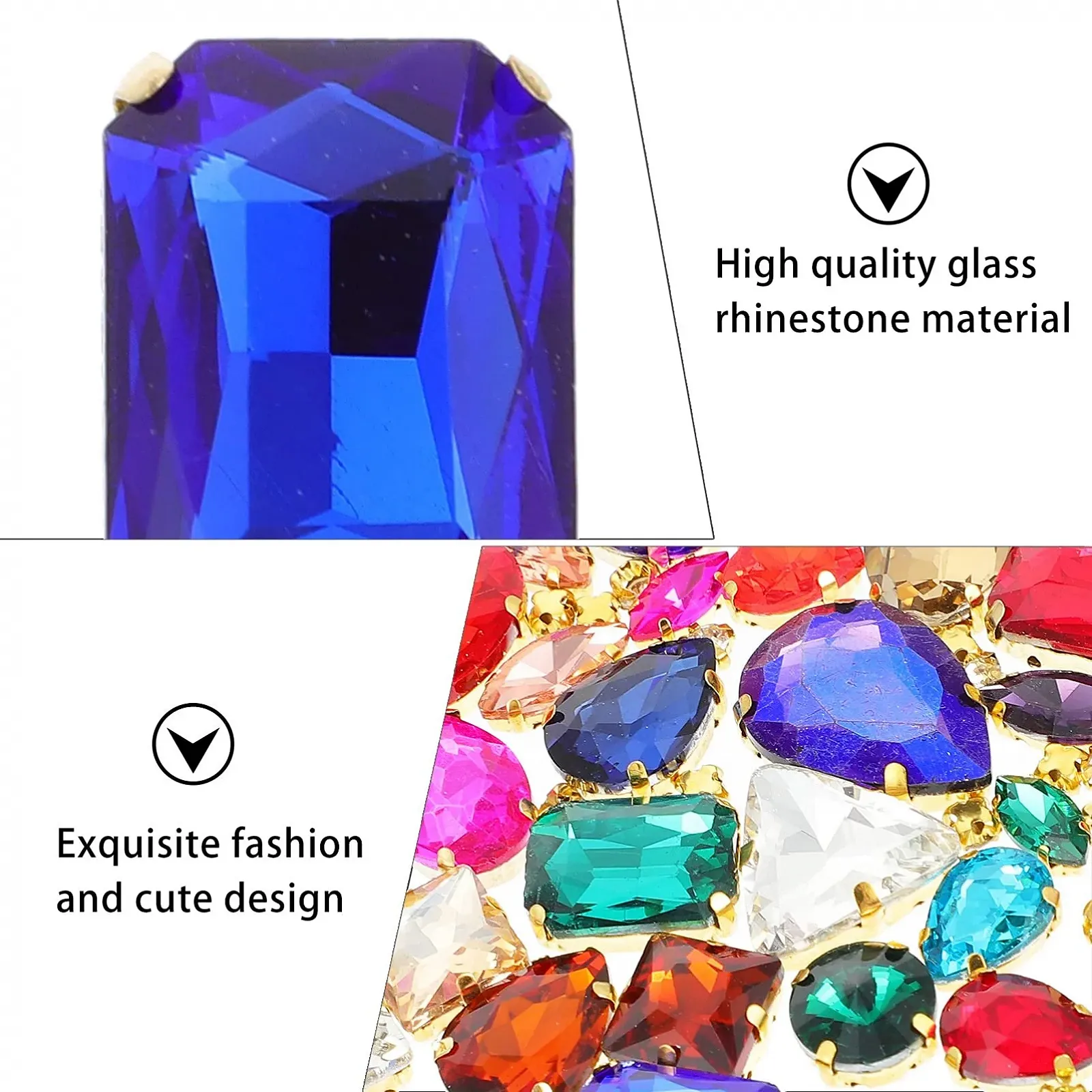 Пришивні скляні кристали STOBOK для аксесуарів для одягу, фото №5