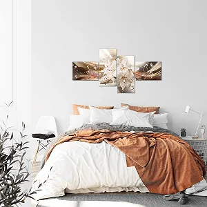 Набір картин Runa Art XXL Flowers Lilies 4 шт. Бежевий Коричневий synthetic.ua - Фото 1