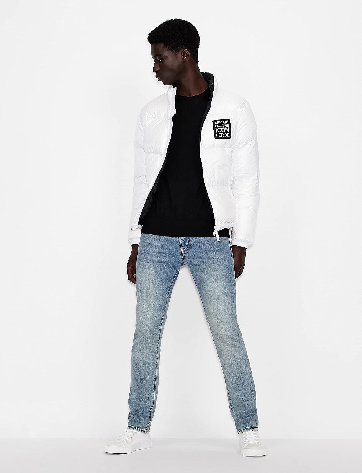 Джемпер Armani Exchange Icon Project з круглим вирізом з мериносової вовни, фото №5