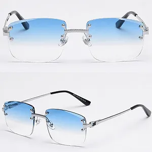 Безрамочные очки Kachawoo Квадратные synthetic.ua - Фото 1