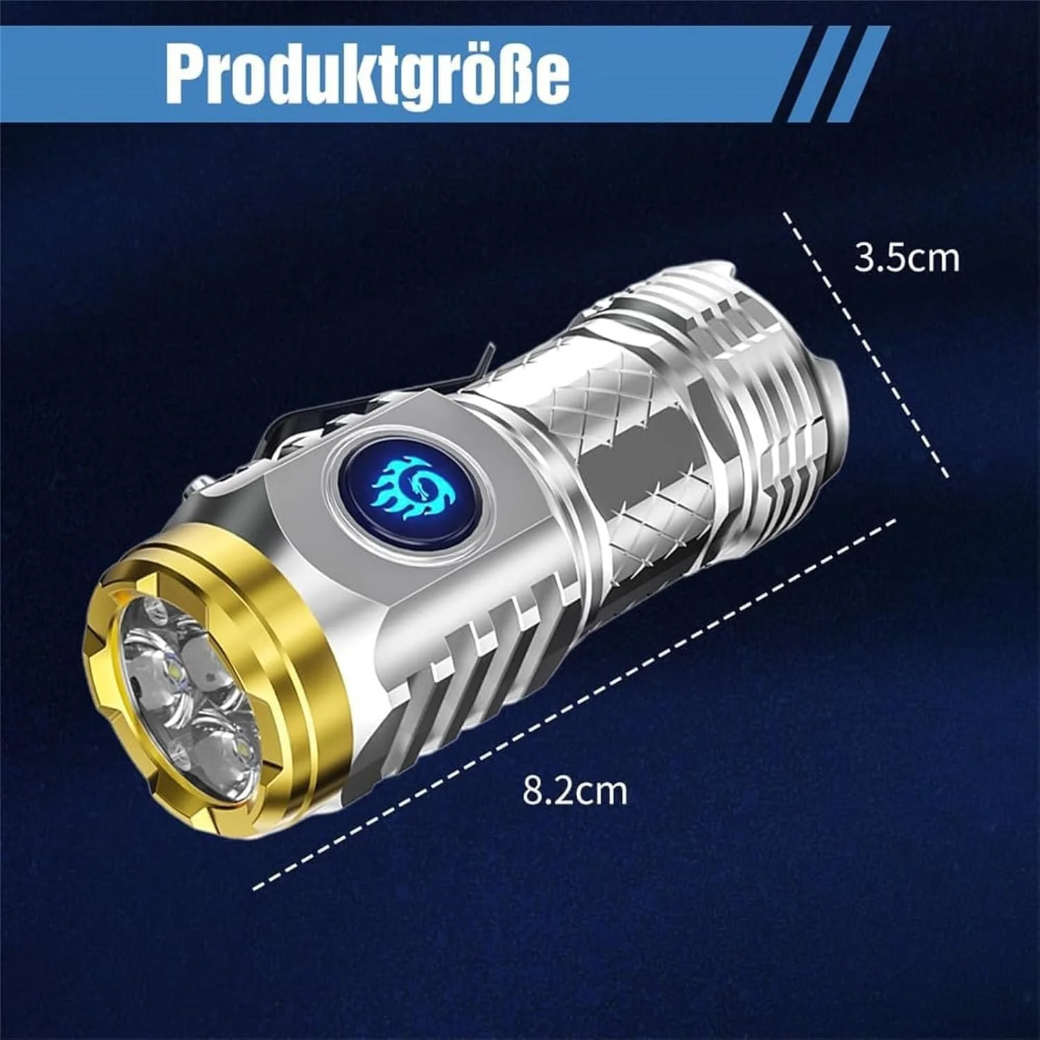 Ліхтарик LED Надзвичайно яскравий Акумуляторний Портативний міні з 5 режимами освітлення Водонепроникний тактичний для кемпінгу Пішого туризму Надзвичайна ситуація (2 штуки Mix), фото №7 Ліхтарик LED Надзвичайно яскравий Акумуляторний Портативний міні з 5 режимами освітлення Водонепроникний тактичний для кемпінгу Пішого туризму Надзвичайна ситуація (2 штуки Mix), фото №7