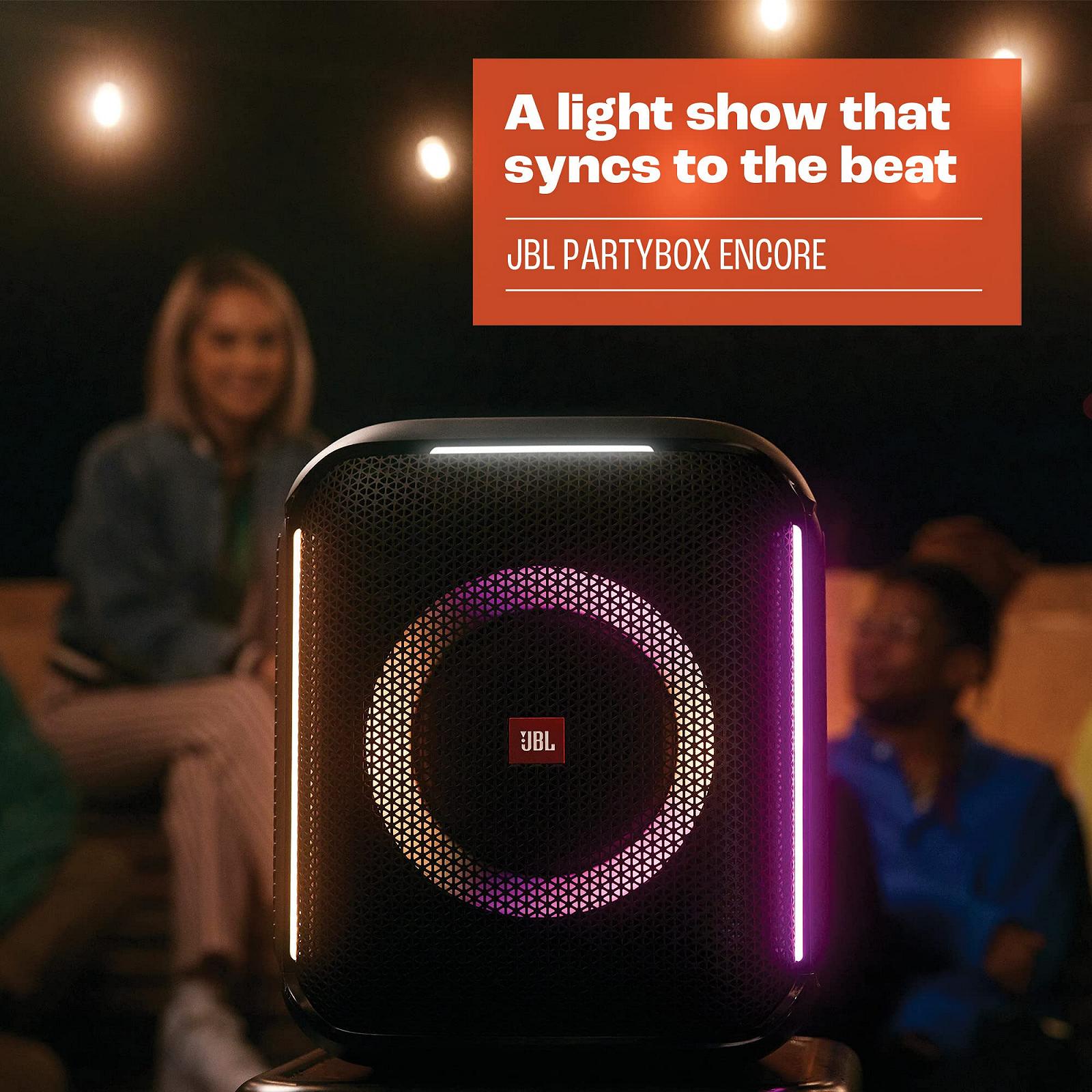 Акустична система JBL PartyBox Encore Essential з вбудованими вогнями IPX4 чорна, фото №7