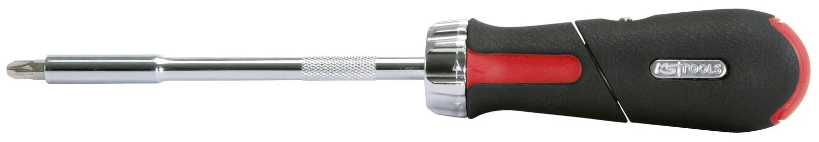 Викрутка-тріскачка з бітами KS Tools 159.2051 1/4" Revolver 7 предметів, фото №1