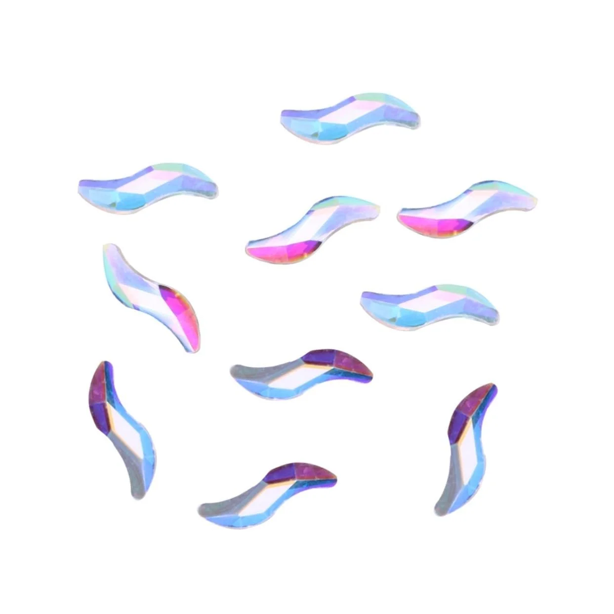 Стразы для ногтей FRCOLOR Имитация кристаллов 10 шт S-образные, фото №1