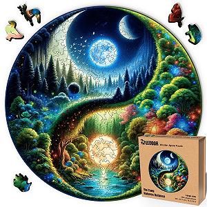 Купити Дерев'яний пазл LEOGOR Yin Yang 350 деталей 15 x 14.9 дюймів - Фото 1 Дерев'яний пазл LEOGOR Yin Yang 350 деталей 15 x 14.9 дюймів - Фото 1
