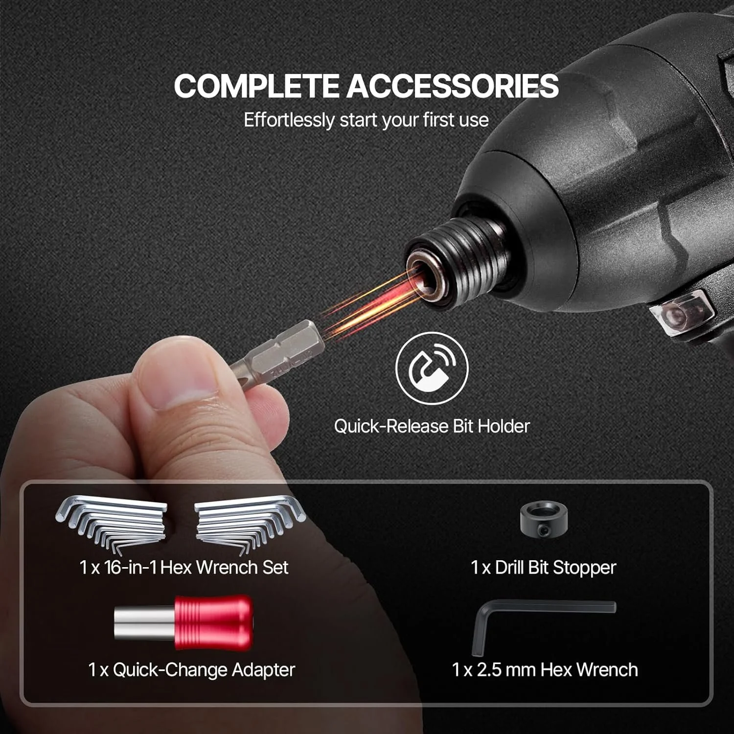 Набір свердел і біт VEVOR / 318 предметів / метал, фото №7 Набір свердел і біт VEVOR / 318 предметів / метал, фото №7