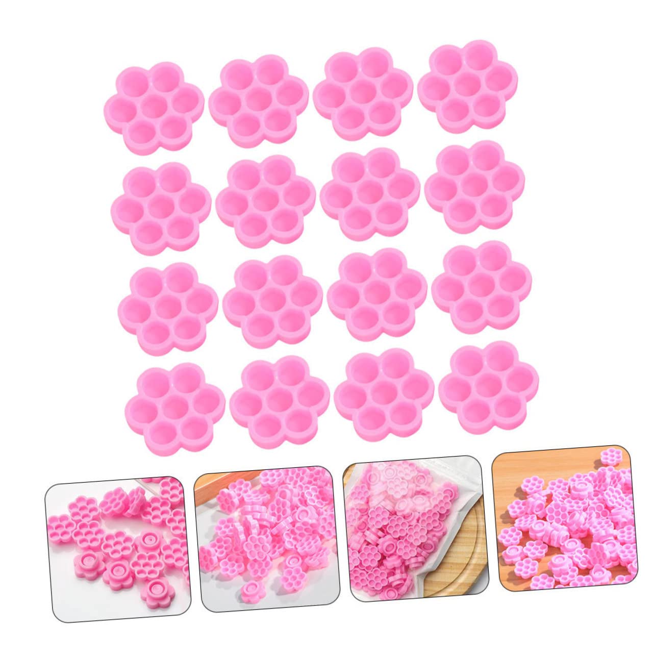 Держатель для клея для ресниц Angoily Набор 600 цветочных чашек, фото №7 Держатель для клея для ресниц Angoily Набор 600 цветочных чашек, фото №7