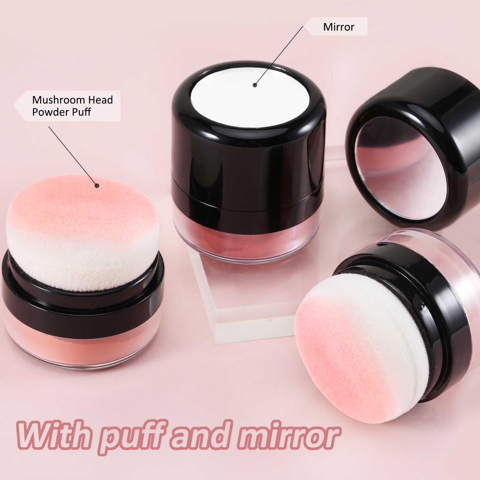 Пудра-рум'яна Apooliy Matte Air Cushion з м'якою текстурою, натуральна, з губкою-грибком та дзеркальцем, фото №4