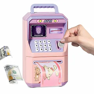 Скарбничка електронна банкомат із розпізнаванням обличчя та відбитком пальця 3-12 років - Фото 1