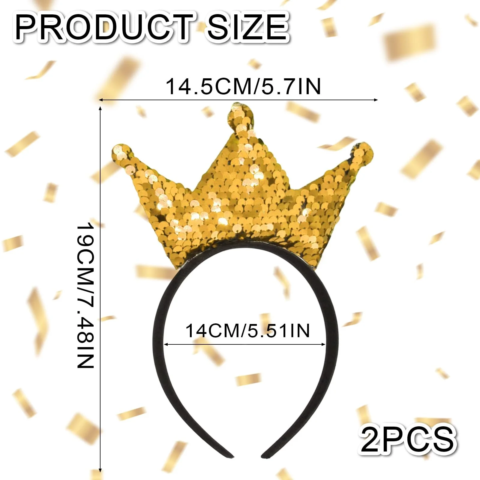 Набор из 2 Блестящих Обручей-Корон для Девушек, фото №2 Набор из 2 Блестящих Обручей-Корон для Девушек, фото №2
