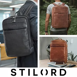 Рюкзак для ноутбука STILORD Leo 15.6" кожаный Черный цена на synthetic.ua - Фото 1 Рюкзак для ноутбука STILORD Leo 15.6" кожаный Черный synthetic.ua - Фото 1