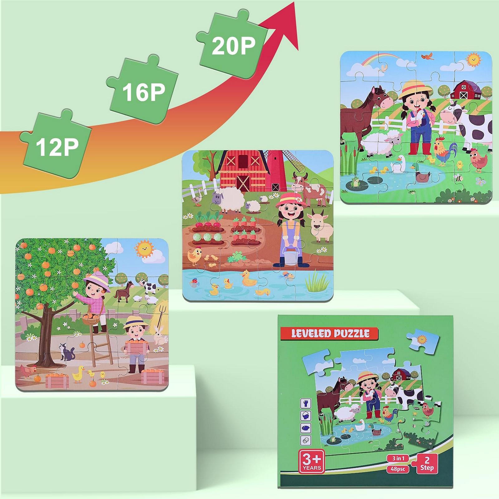 Магнитный пазл POPGMMT Farm Ферма 3-в-1 48 элементов, фото №6