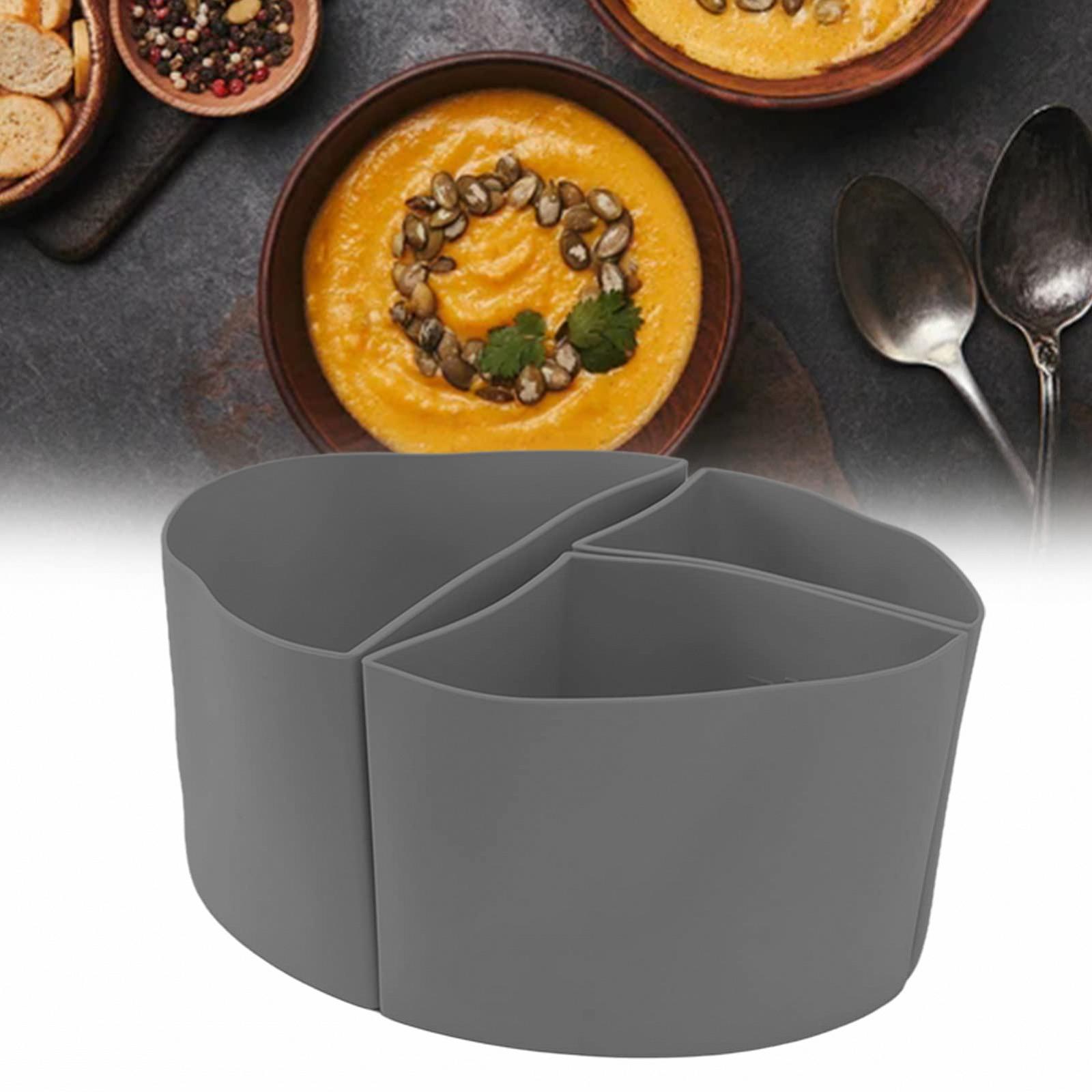 Вставки Eurollar 3-в-1 Силіконова Crock Pot Сіратор 6QT Сірий, фото №6