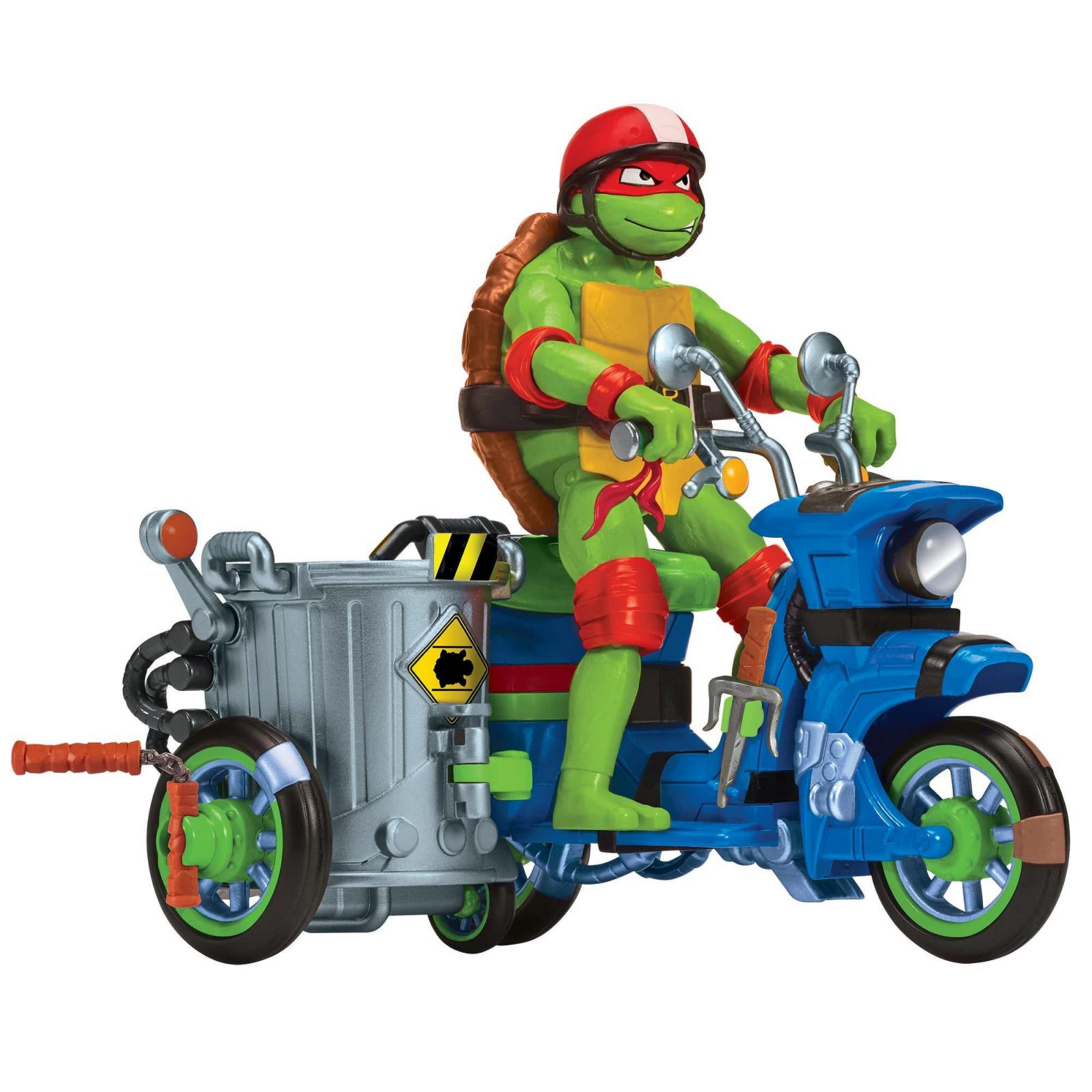 Фигурка, Ninja Turtles, CAOS Mutante, Рафаэль, мотоцикл с боевой функцией, фото №7
