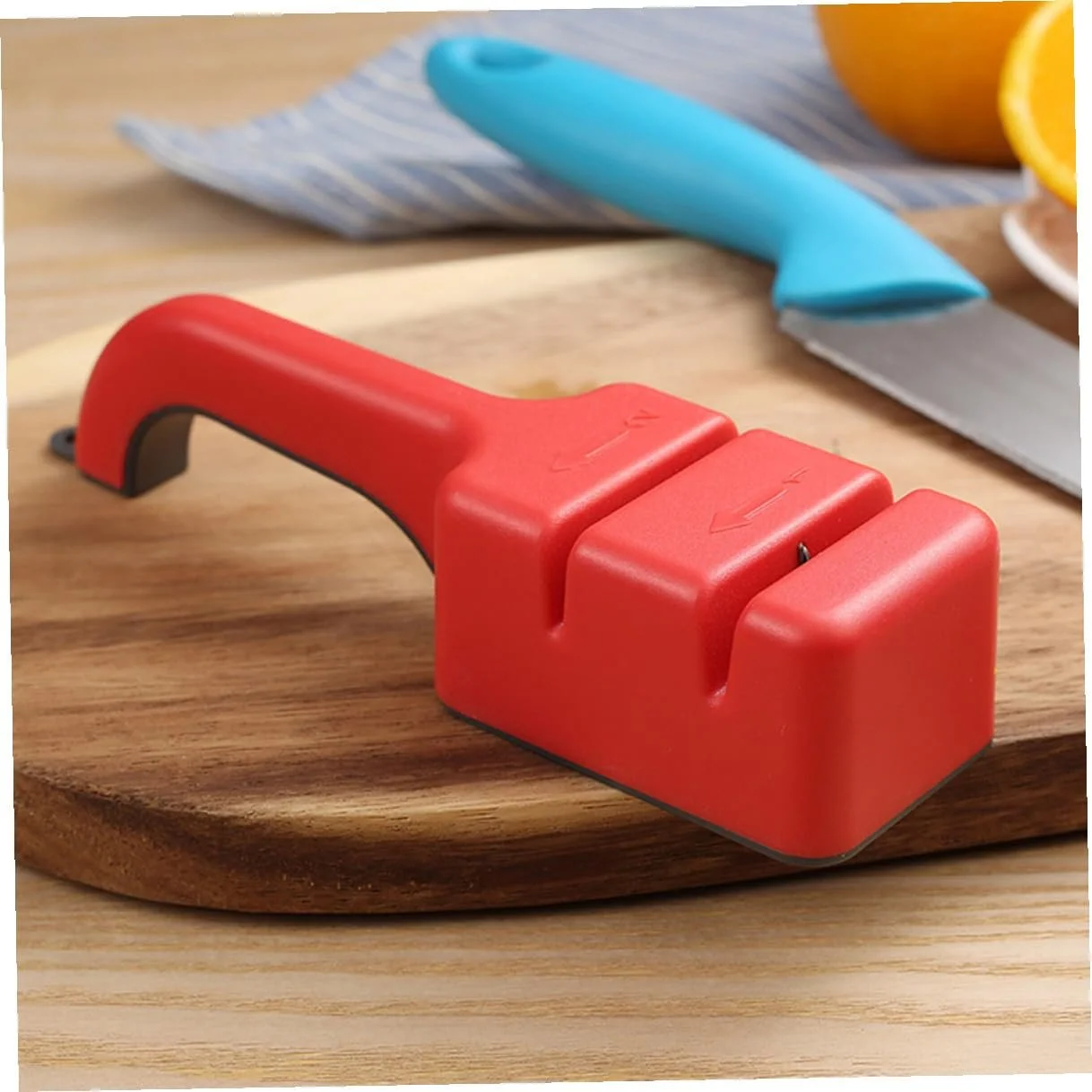 Точило для ножів 2-ступінчаста портативна зносостійка випадковий колір, фото №7 Точило для ножів 2-ступінчаста портативна зносостійка випадковий колір, фото №7