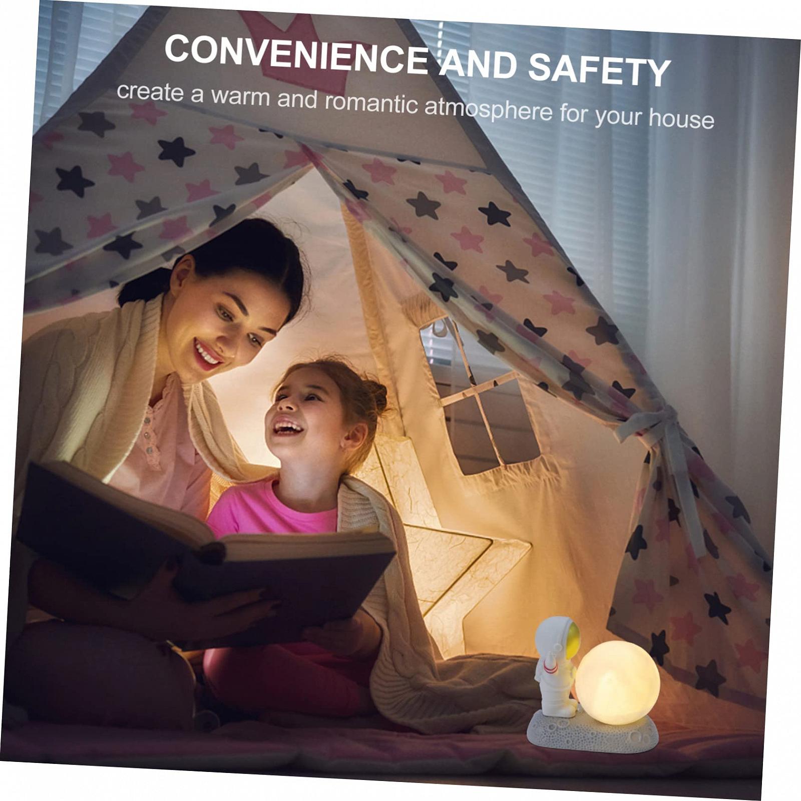 Світильник UKCOCO Astronaut LED Moon для дитячої кімнати пластиковий, фото №2 Світильник UKCOCO Astronaut LED Moon для дитячої кімнати пластиковий, фото №2