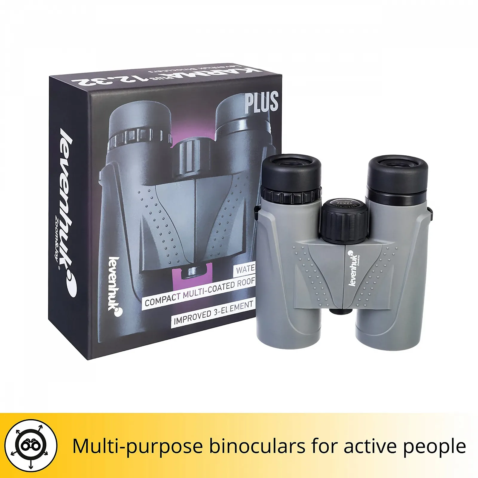 Бінокль Levenhuk Karma PLUS 12x32 Roof prism 12x азотонаповнений водозахищений з комплектом аксесуарів, фото №8