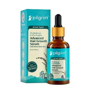 Сыворотка Pilgrim Advanced для роста волос с Redensyl 3%, Anagain 4% и Baicapil, контроль выпадения и восстановления волос, корейский черный рис для мужчин и женщин, 30 мл - Фото 1