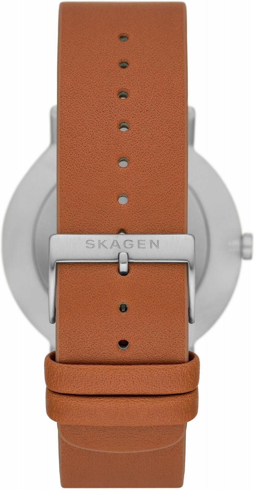 Часы SKAGEN Kuppel мужские, кварцевые, с тремя стрелками и дополнительным циферблатом, с браслетом из нержавеющей стали или кожи, фото №3