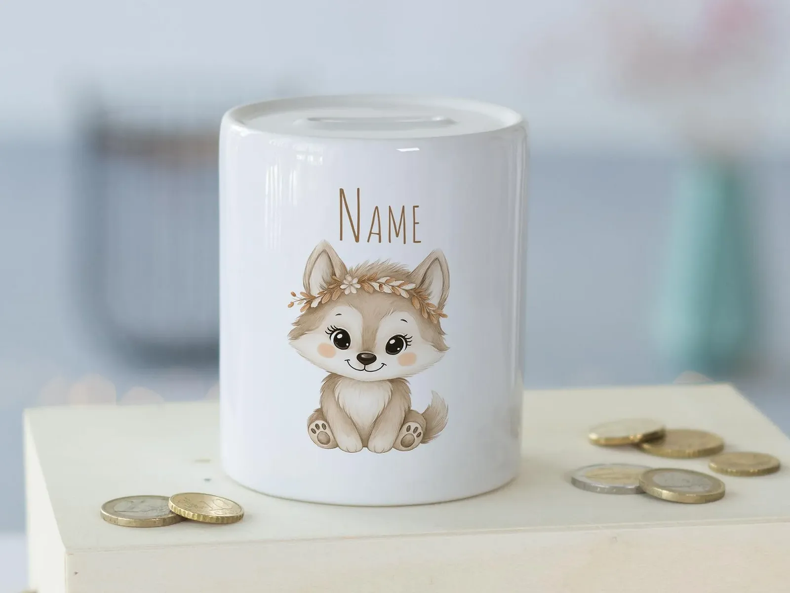 Скарбничка GRAZDesign Вовк Персоналізована Бохо, фото №3