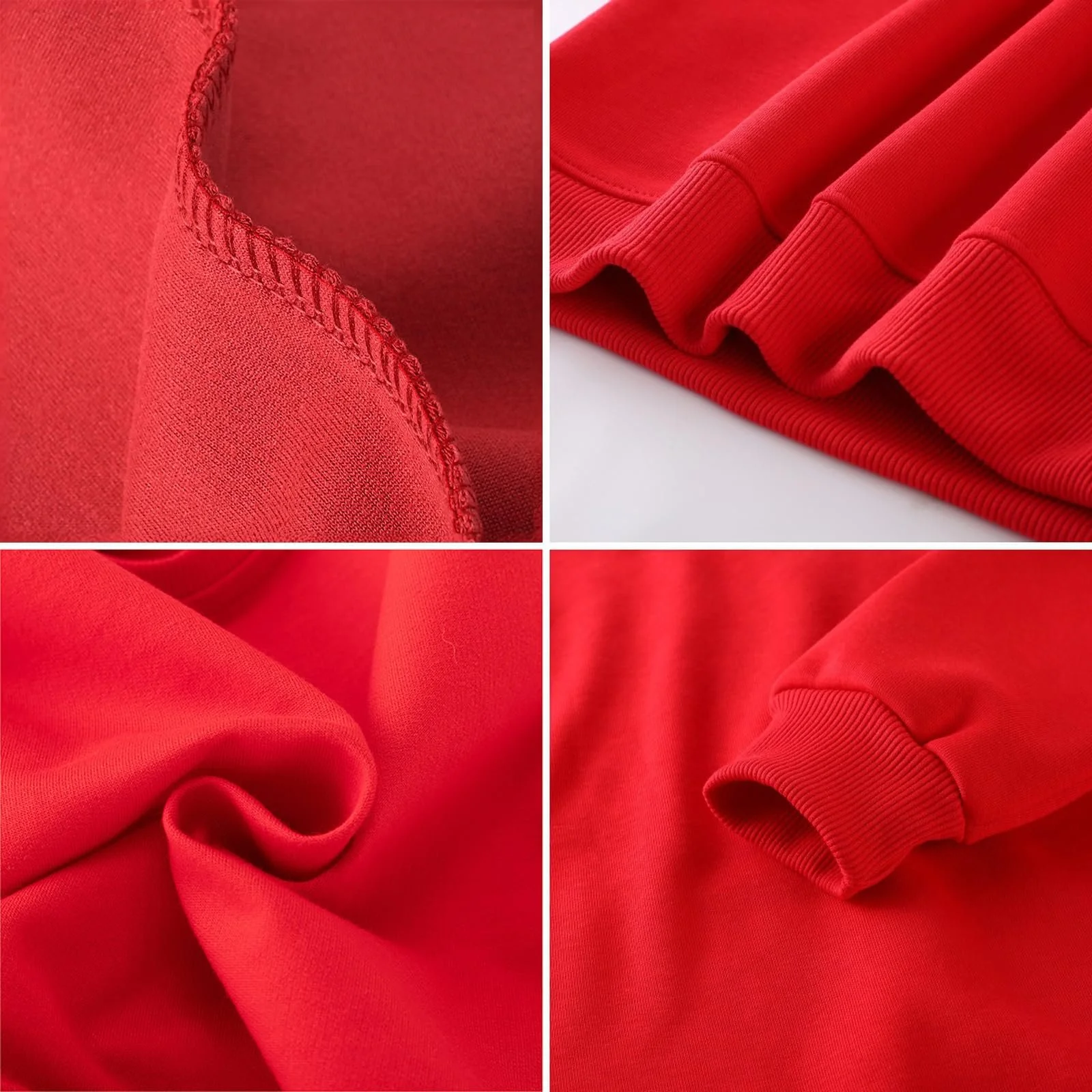 Різдвяний світшот TUANMOZI Червоний для дівчаток, повсякденний, з довгими рукавами, фото №5