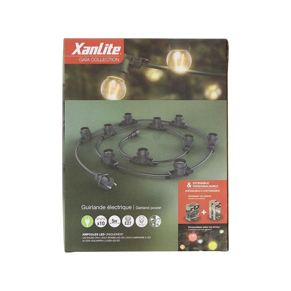 Светодиодные гирлянды Xanlite Gaïa без лампочки, черный кабель, фото №2