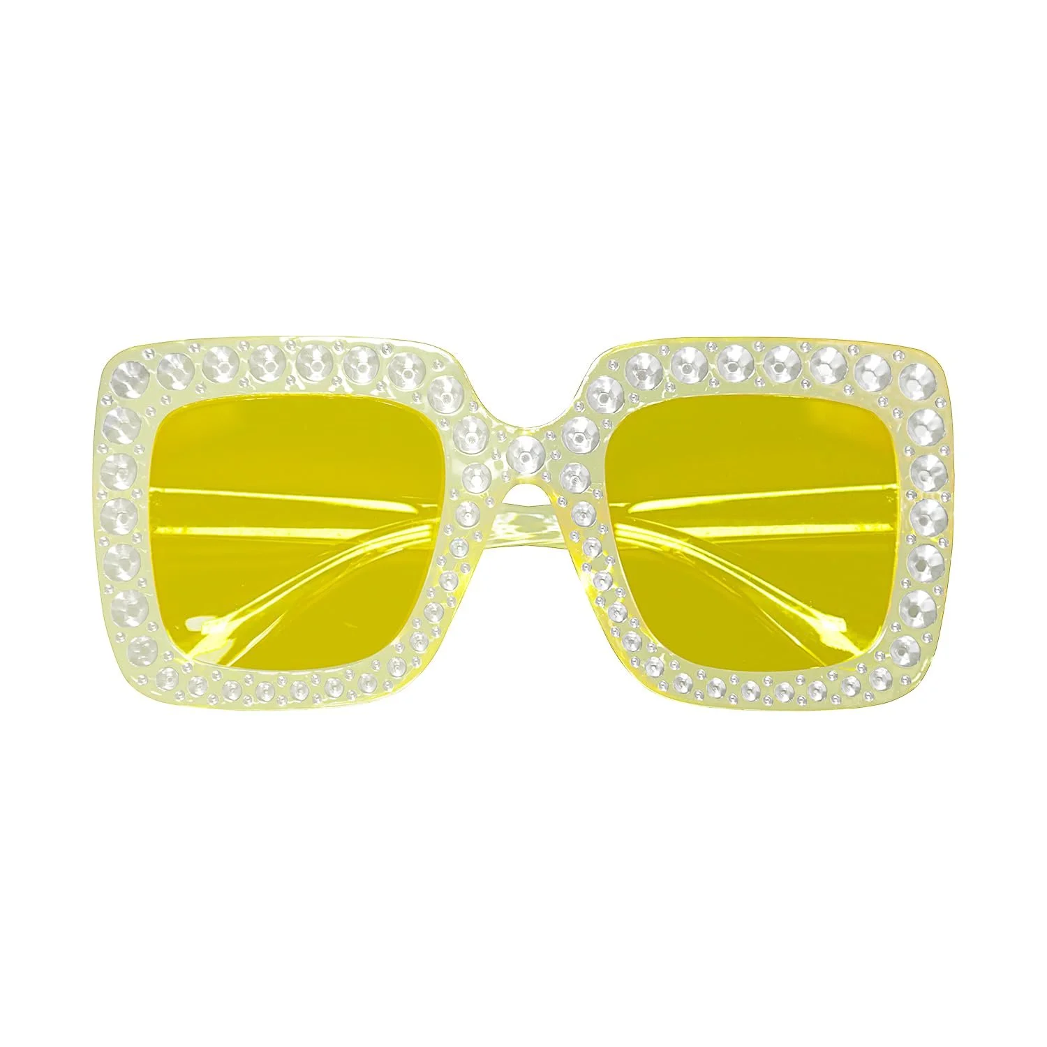Сонцезахисні Окуляри Tabanzhe Квадратні Однотонні Жовті, фото №1