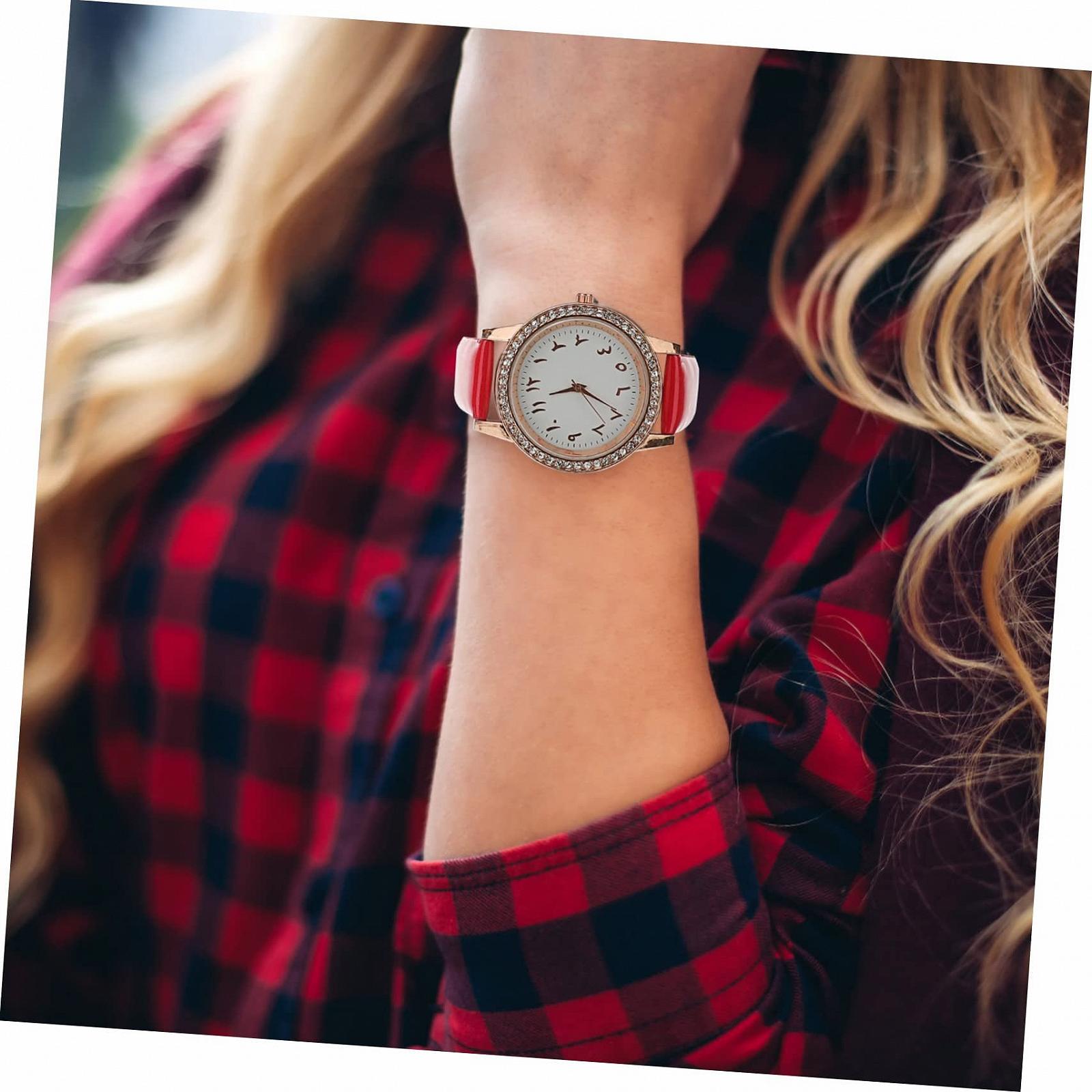 Женские часы LIFKOME с PU ремешком, регулируемые, женские часы с блестками, простой и элегантный дизайн, фото №7