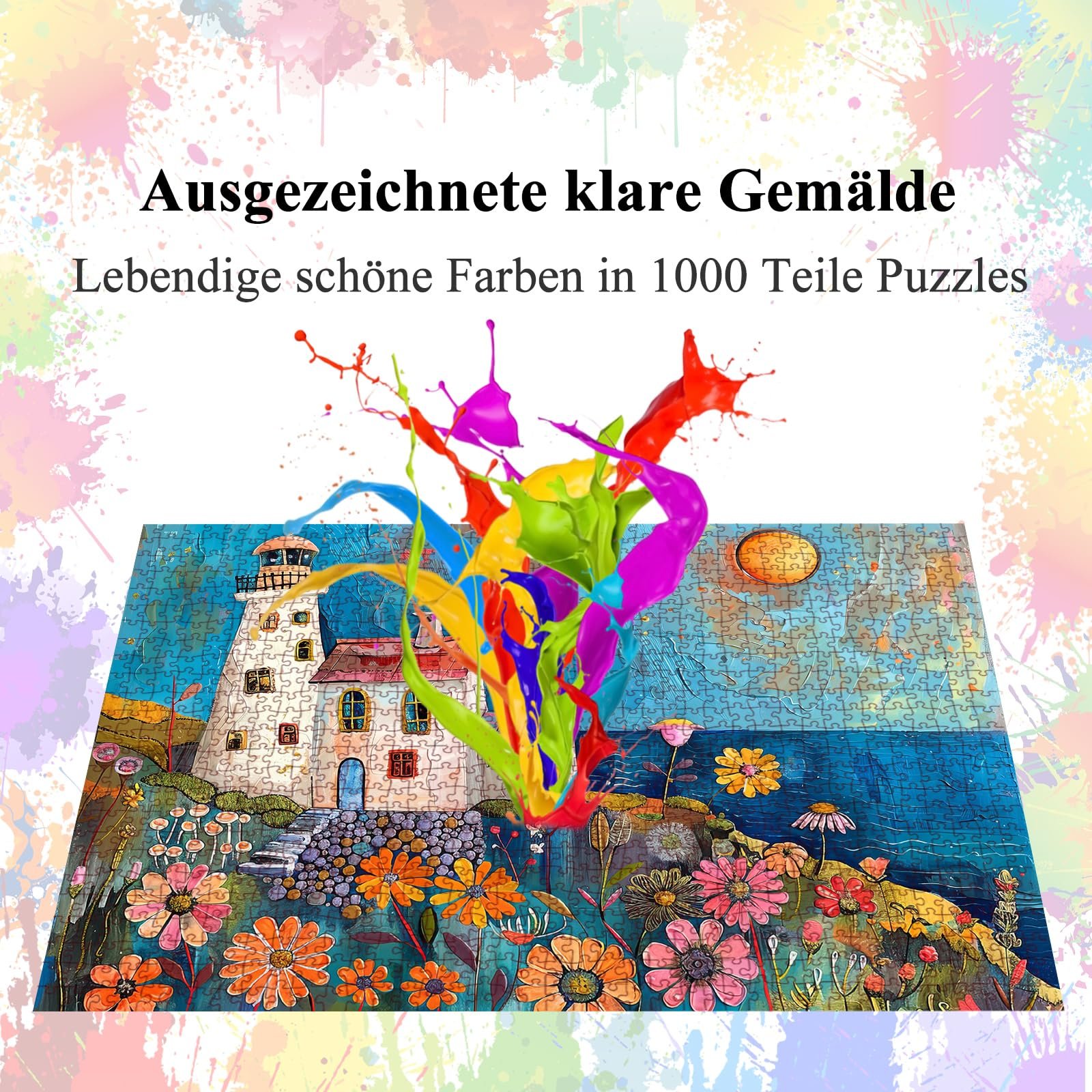 Пазл Bullglesup Маяк 1000 деталей з постером 70 x 50 см, фото №4