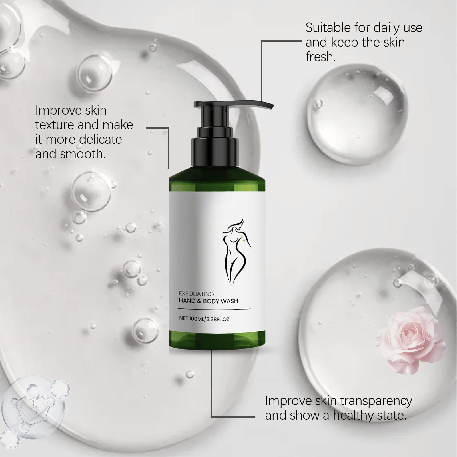 Гель для душу відлущувальний з кокамідопропілбетаїном та гідроксипропілметилцелюлозою 4 шт., фото №8